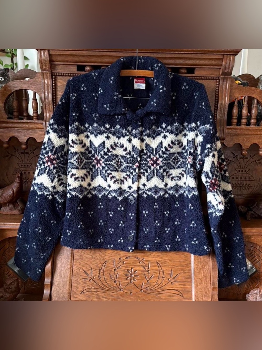 Lovely 90s retro Paletto’s Fleece Cropped Shacket